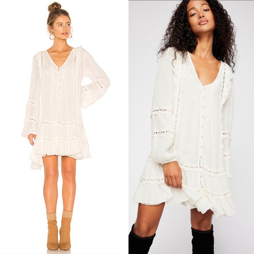 Free People | Snow Angel Eyelet Lace Oversized Dress